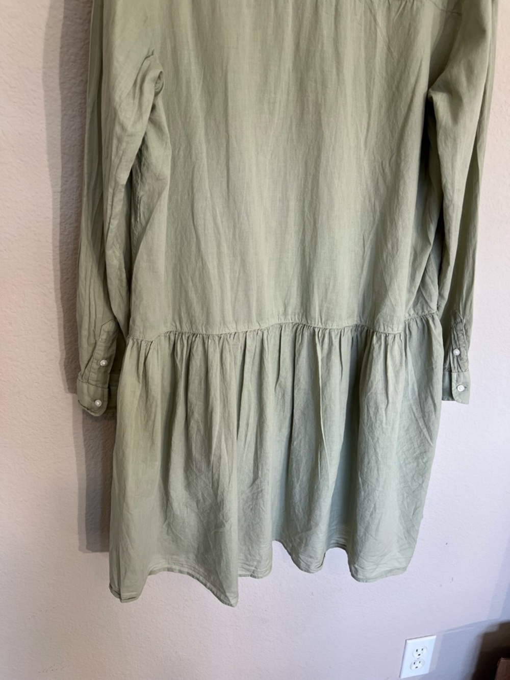 Frank & Eileen Grayson changemaker dress lightweight cotton relaxed green S - Picture 11 of 13
